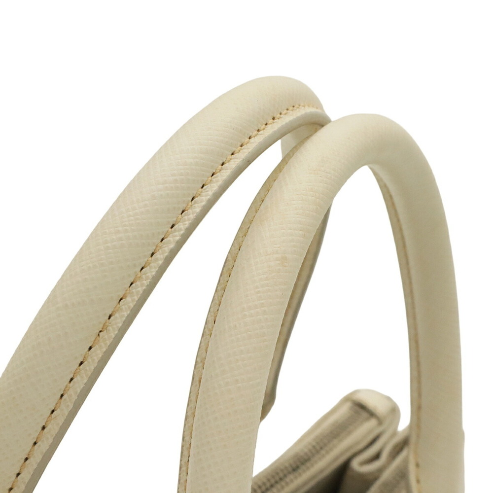 PRADA Galleria Handbag/Shoulder Bag, Saffiano Leather, White, 1BA896 - Picture 7 of 10